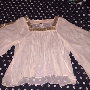 Free People fun flowing shirt.